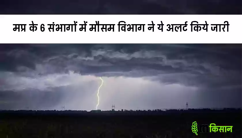 weather department issued these alerts in 6 divisions of MP