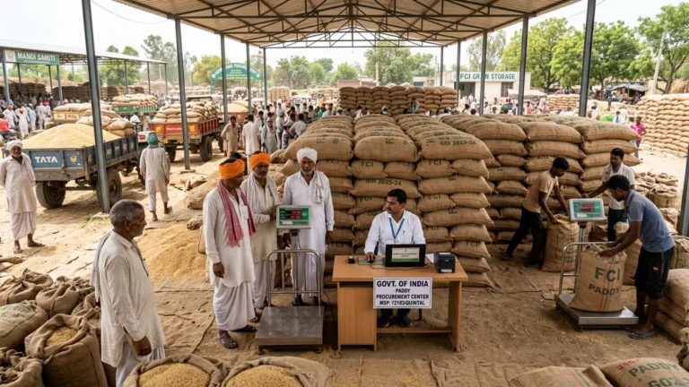 कल 12 अक्टूबर से धान की सरकारी खरीद शुरू: ₹2,441 भाव, Farmer ID कैसे बनाएं और UP धान खरीद नियम जानें